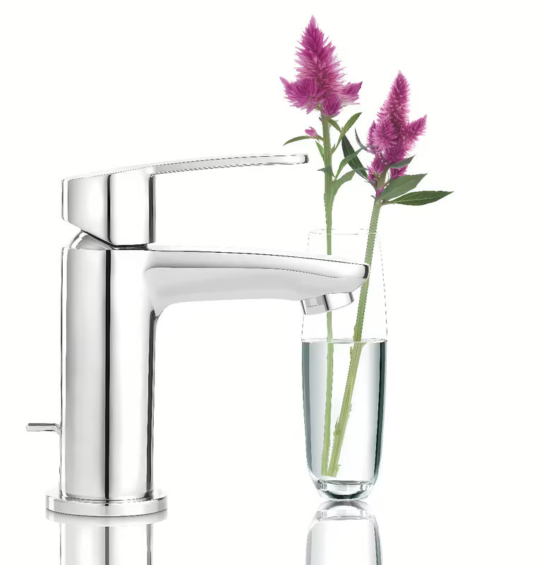 Chromuotas praustuvo maišytuvas Grohe Eurostyle Cosmopolitan su svirtimi ir dugno vožtuvu