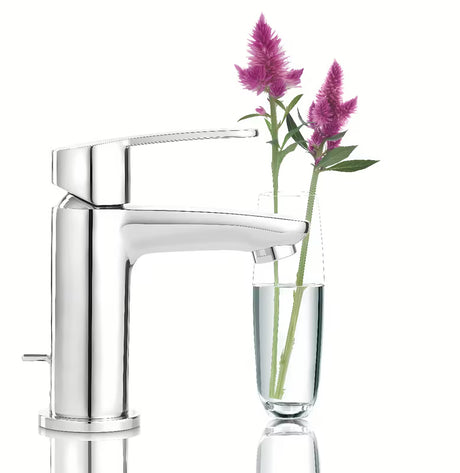 Chromuotas praustuvo maišytuvas Grohe Eurostyle Cosmopolitan su svirtimi ir dugno vožtuvu