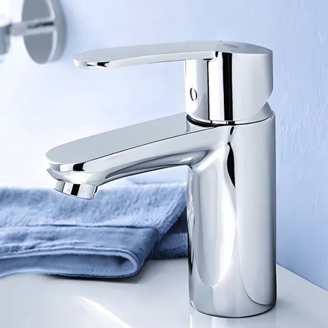 Chromuota praustuvo maišytuvas Grohe Eurostyle Cosmopolitan be praustuvo dugno vožtuvas su svirtiniu valdymu