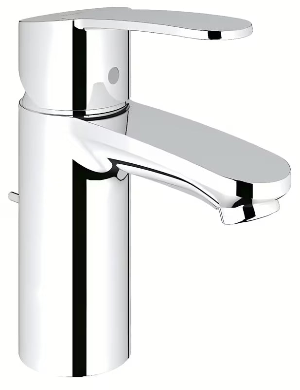 Chromuota praustuvo maišytuvas Grohe Eurostyle Cosmopolitan su svirtiniu valdymu ir dugno vožtuvu
