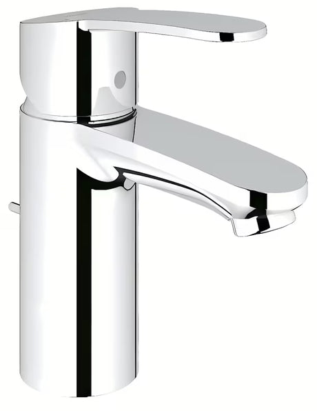Chromuota praustuvo maišytuvas Grohe Eurostyle Cosmopolitan su svirtiniu valdymu ir dugno vožtuvu