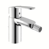 Chromo spalvos bidė maišytuvas Grohe Eurostyle Cosmopolitan su praustuvo dugno vožtuvas su svirtiniu valdymu.
