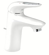 Praustuvo svirtinis maišytuvas Grohe Eurostyle New su praustuvo dugno vožtuvas, apdaila – moon white ir chromas