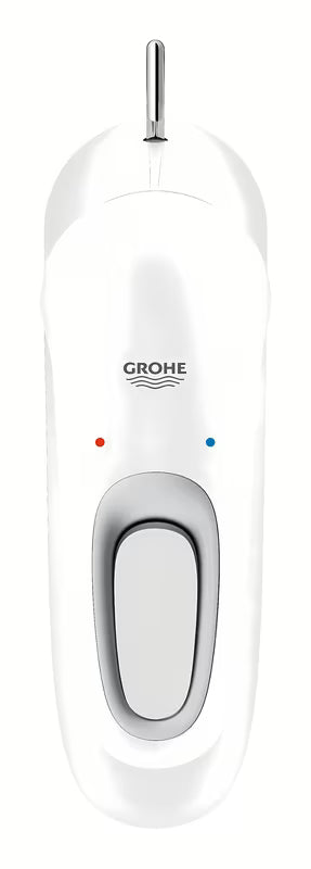 Praustuvo svirtinis maišytuvas Grohe Eurostyle New su praustuvo dugno vožtuvas, apdaila – moon white ir chromas