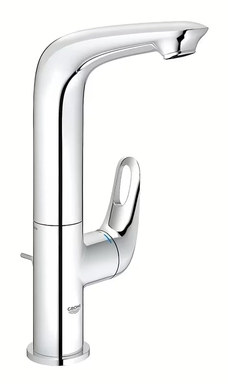Grohe Eurostyle New aukšta svirtinis stovintis praustuvo maišytuvas su praustuvo dugno vožtuvas chromo spalvos