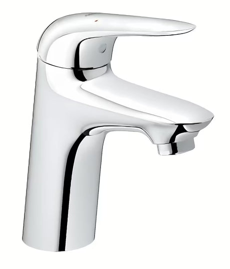 Svirtinis praustuvo maišytuvas Grohe Eurostyle New chromo spalvos su metaline rankenėle