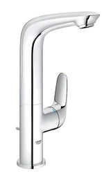 Aukšta svirtinis praustuvo maišytuvas Grohe Eurostyle New chromo spalvos, su pasukamu snapu ir nuotako komplektu.