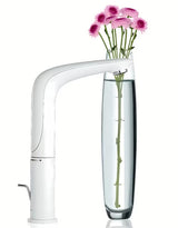 Aukšta svirtinis praustuvo maišytuvas Grohe Eurostyle New chromo spalvos, su pasukamu snapu ir nuotako komplektu.