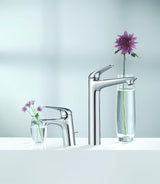 Grohe Eurostyle New aukšta svirtinis praustuvo maišytuvas, chromo spalvos, pro stalviršinis praustuvas