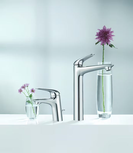 Grohe Eurostyle New aukšta svirtinis praustuvo maišytuvas, chromo spalvos, pro stalviršinis praustuvas