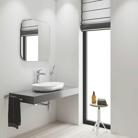 Grohe Eurostyle New aukšta svirtinis praustuvo maišytuvas, chromo spalvos, pro stalviršinis praustuvas