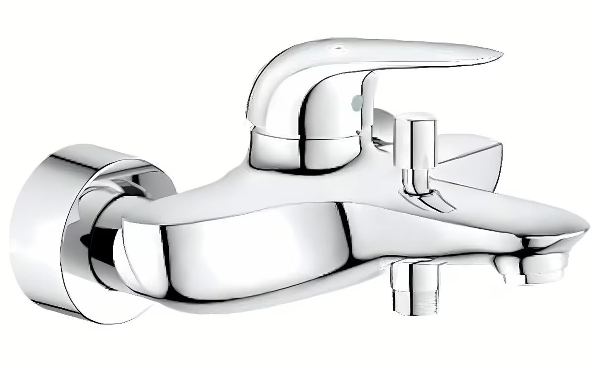Grohe Eurostyle New svirtinis sieninė vonios maišytuvas chromo spalvos, su perjungėju voniai / dušui.