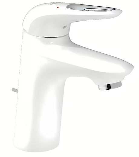 Svirtinis praustuvo maišytuvas Grohe Eurostyle New su praustuvo dugno vožtuvas, Moon White spalvos