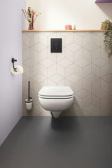 Vandens nuleidimo Mygtukas Grohe Even matt black apdailos su dvigubu nuleidimu
