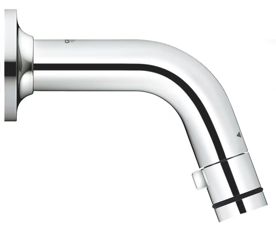 Chromuotas sieninis praustuvo ventilis Grohe Universal su trumpu snapu ir sukamuoju valdymu start stop.