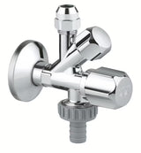 Kampinis ventilis Grohe pro montavimui ant sienos su atbuliniu vožtuvu ir metaline rozete.