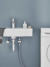 Kampinis ventilis Grohe pro montavimui ant sienos su atbuliniu vožtuvu ir metaline rozete.