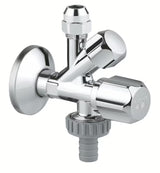 Kombi kampinis ventilis Grohe pro montavimui ant sienos su ilgio kompensavimu ir metaline rozete.