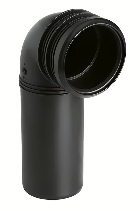 Nuotekų alkūnė Grohe juodos spalvos pro DN90, 90° kampo