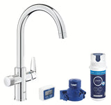 Chromuotas virtuvinis maišytuvas Grohe Blue Pure 2022 su atskira svirtele pro filtruotam vandeniui