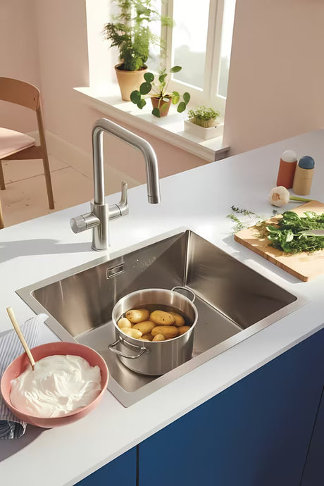 Virtuvinis maišytuvas Grohe Blue Pure 2022 su filtravimo funkcija, apdaila – supersteel