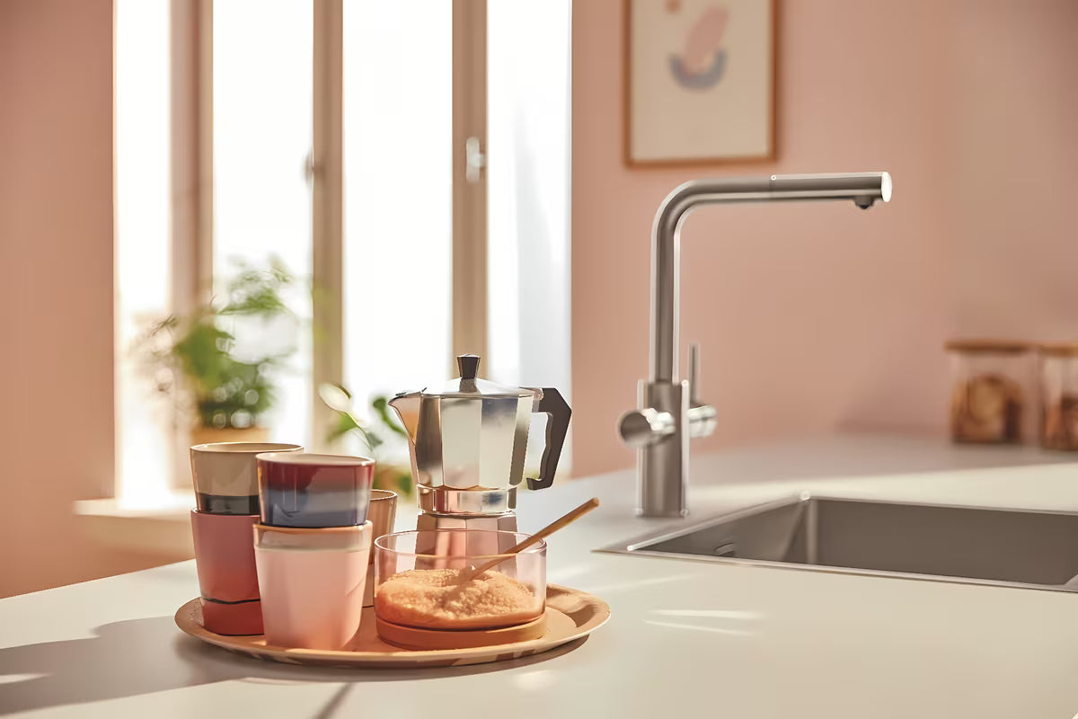 Grohe Blue Pure 2022 virtuvinis maišytuvas su filtravimo funkcija, supersteel apdailos