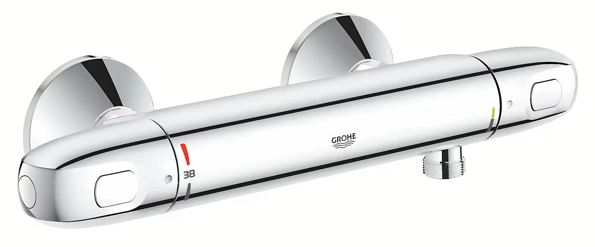 Chromo spalvos termostatinė dušo maišytuvas Grohe Grohtherm 1000 New pro montuoti ant sienos