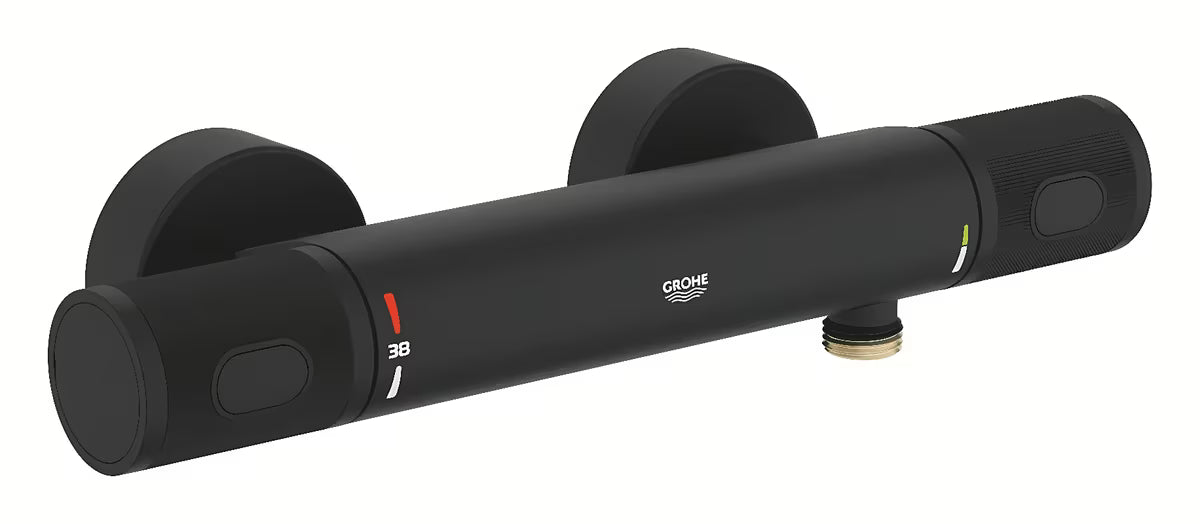 Termostatinė sieninė dušo maišytuvas Grohe Grohtherm 1000 Performance, spalva phantom black