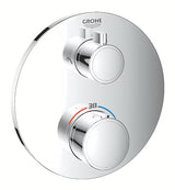 Potinkinė termostatinė dušo maišytuvas Grohe Grohtherm chromo apdaila pro viršutiniu ir rankiniu dušu.