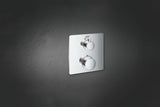 Chromo spalvos potinkinė termostatinė dušo maišytuvas Grohe Grohtherm pro viršutinio ir rankinio dušai valdymui.
