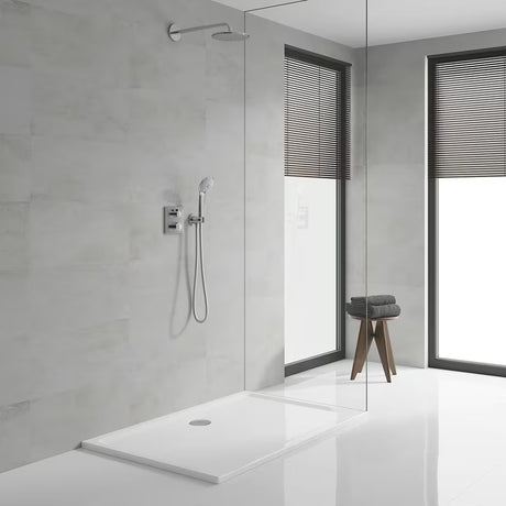 Potinkinis dušo komplektas Grohe Grohtherm Perfect, chromo spalvos, su 210 mm viršutiniu dušu ir rankiniu dušeliu