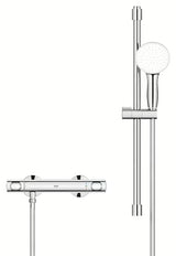 Grohe Grohtherm 500 termostatinė dušo maišytuvas chromo spalvos su dušo komplektu ir stovu