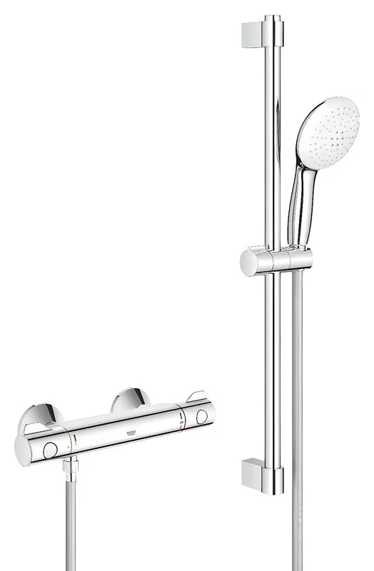 Grohe Grohtherm 800 termostatinė dušo maišytuvas chromo spalvos, su dušo komplektu ir stovu