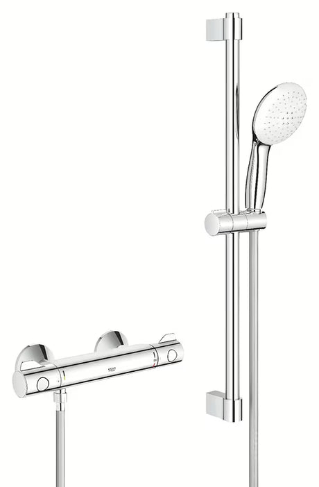 Grohe Grohtherm 800 termostatinė dušo maišytuvas chromo spalvos, su dušo komplektu ir stovu