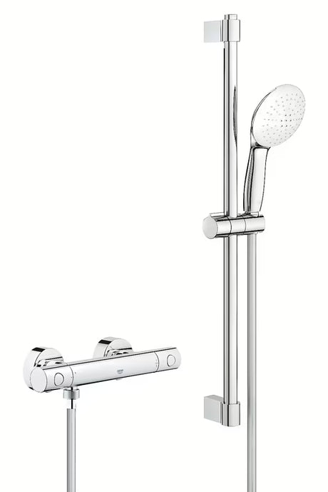 Grohe Grohtherm 800 Cosmopolitan termostatinė dušo maišytuvas chromo spalvos, su dušo komplektu ir stovu
