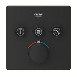 Potinkinė termostatinė dušo maišytuvas Grohe Grohtherm smartcontrol, apdaila phantom black