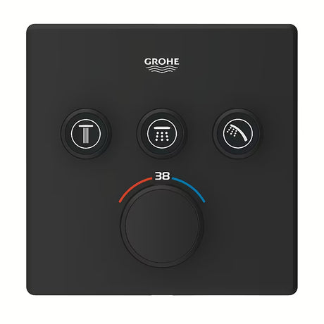 Potinkinė termostatinė dušo maišytuvas Grohe Grohtherm smartcontrol, apdaila phantom black