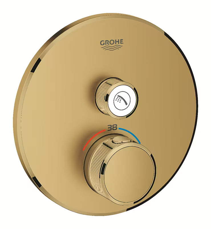 Potinkinė termostatinė dušo maišytuvas Grohe Grohtherm smartcontrol, spalva / apdaila brushed cool sunrise