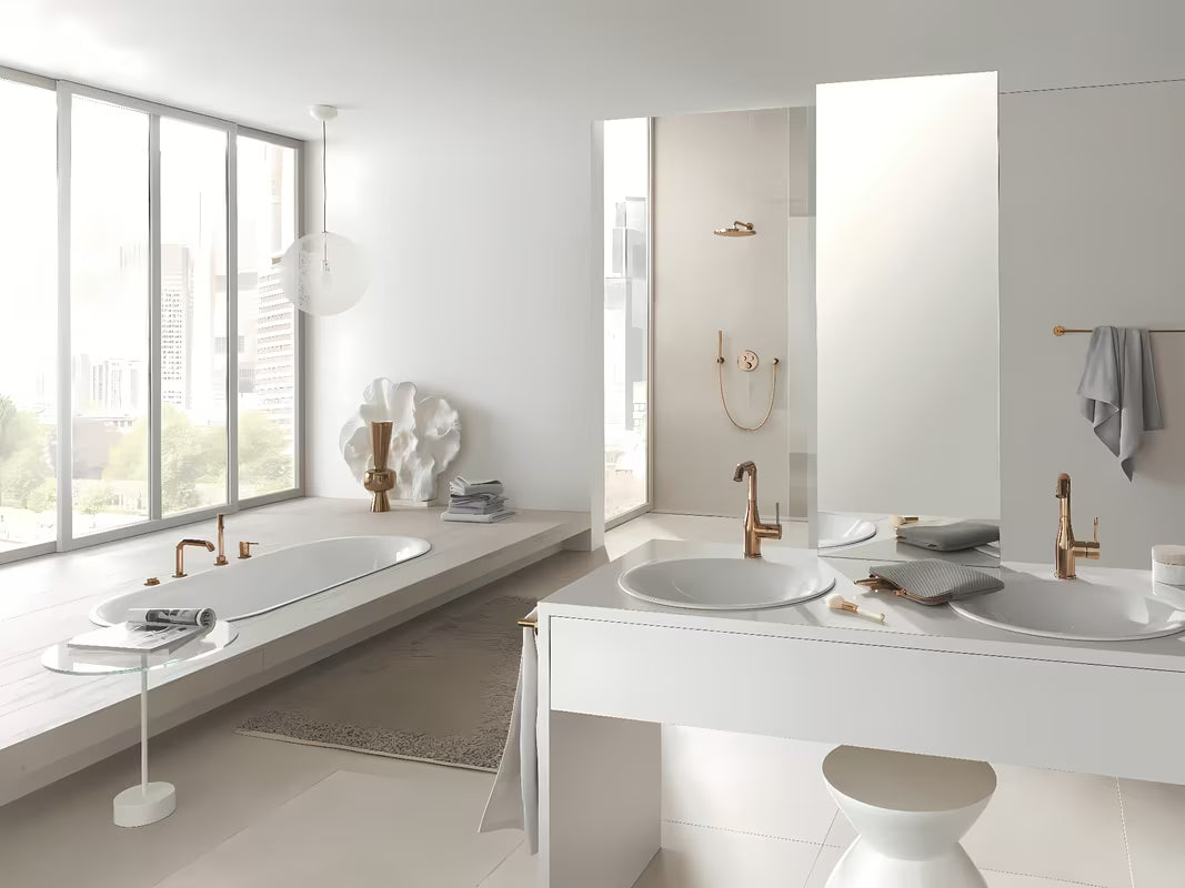 Potinkinė termostatinė dušo maišytuvas Grohe Grohtherm smartcontrol, variantas warm sunset, su smartcontrol valdymu