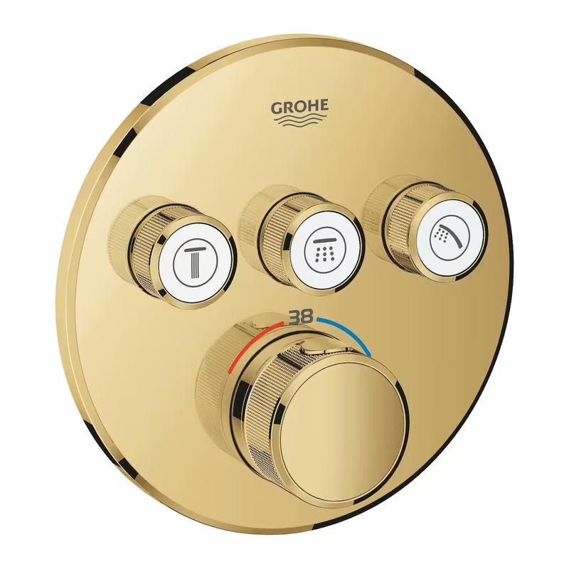 Potinkinė termostatinė dušo maišytuvas Grohe Grohtherm Smartcontrol apdailos Cool Sunrise