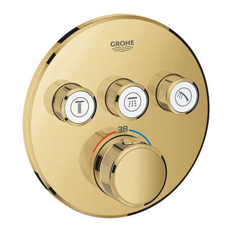 Potinkinė termostatinė dušo maišytuvas Grohe Grohtherm Smartcontrol apdailos Cool Sunrise