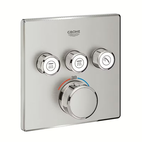 Grohe Grohtherm smartcontrol potinkinė termostatinė dušo maišytuvas, apdaila supersteel
