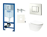 Pakabinami WC komplektas Vitra Integra su moduliu Grohe Rapid SL, bakeliu, nuleidimo mygtuku ir KLOZETAS sėdyne