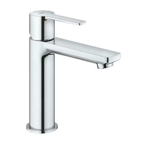Chromuotas svirtinis praustuvo maišytuvas Grohe Lineare su click-clack ir minimalistinio dizaino