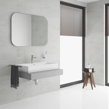 Chromuotas svirtinis praustuvo maišytuvas Grohe Lineare su click-clack ir minimalistinio dizaino