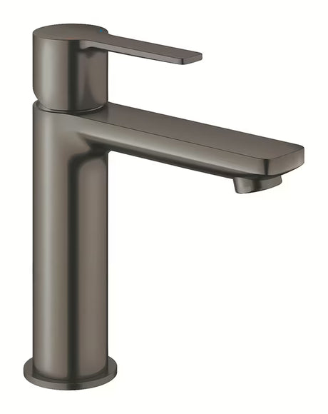 Praustuvo svirtinis maišytuvas Grohe Lineare, šukuoto hard graphite paviršius, su standartiniu dugno vožtuvu
