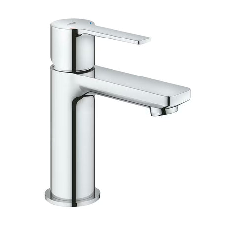 Chromuotas svirtinis stovintis praustuvo maišytuvas Grohe Lineare su click-clack
