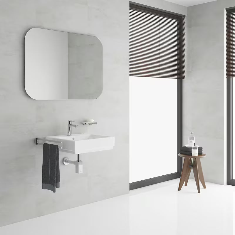 Chromuotas svirtinis stovintis praustuvo maišytuvas Grohe Lineare su click-clack