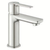 Praustuvo svirtinis maišytuvas Grohe Lineare, apdaila supersteel su click-clack, su trumpu snapu