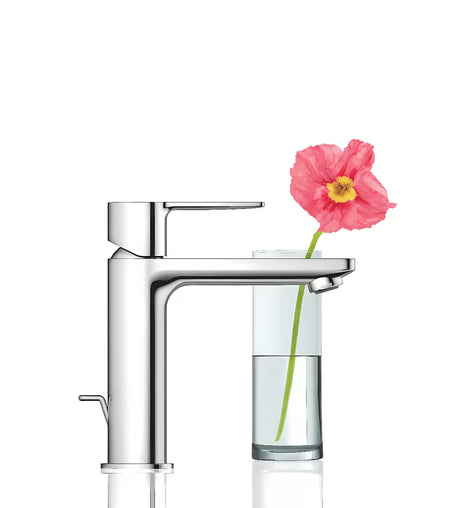 Chromo spalvos svirtinis praustuvo maišytuvas Grohe Lineare su standartiniu snapu